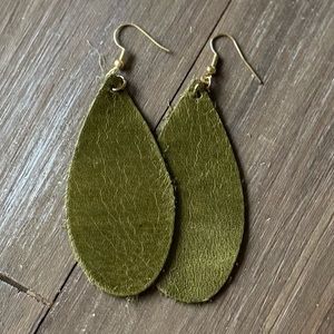Genuine lightweight leather nickel-free earrings. Hand-crafted!
